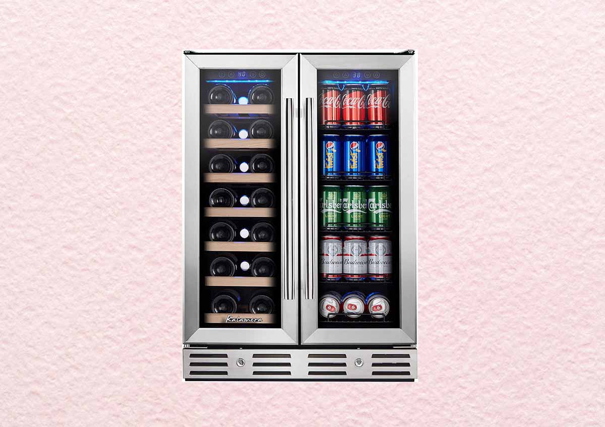Kalamera 24 inch Built-in Wine and Beverage Refrigerator