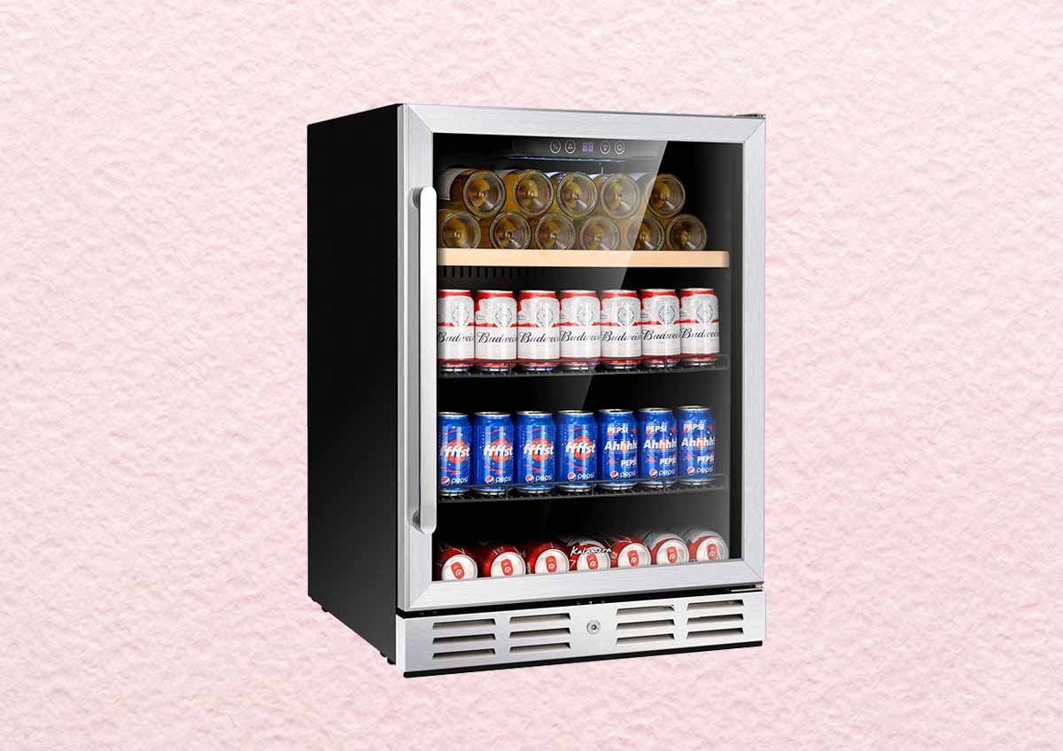 Kalamera 24 inch Wine Cooler Refrigerator 46 Bottle Dual Zone